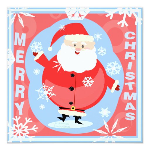 custom christmas santa snow party invitation zazzle custom christmas santa snow party invitation zazzle
