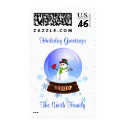 Custom Christmas Snowglobe Postage Stamps by SquirrelHugger Custom Christmas Snowglobe Postage Stamps
