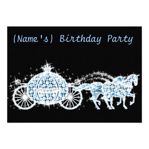 Custom Cinderella's Carriage Birthday Party Invite