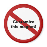 Custom Circle with Slash magnets