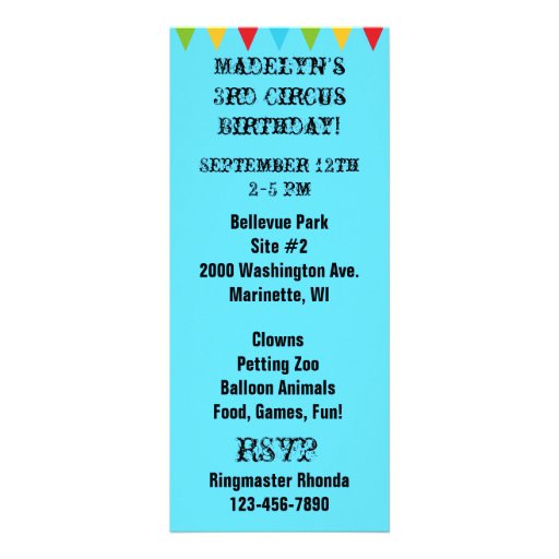 Custom Circus Birthday Invitation