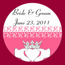 Custom Claddagh in Pink stickers