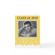 Custom Class of 2010 Graduation Announcement Gold cards