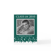Custom Class of 2010 Graduation Announcement Green cards