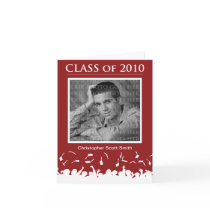 Custom Class of 2010 Graduation Announcement Red cards