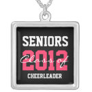 Custom Class of 2012 Sporty Pink+Black Necklace necklace