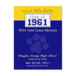 :custom Class Reunion Save-the-Date Announcement postcards