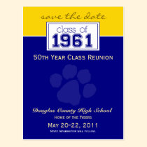 :custom Class Reunion Save-the-Date Announcement postcards