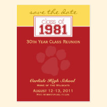 :custom Class Reunion Save-the-Date Announcement postcards