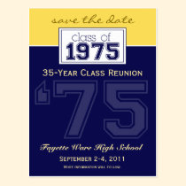 :custom: Class Reunion Save-the-Date Announcement postcards