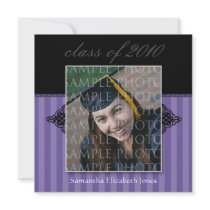 CUSTOM Classy SQUARE Graduation Invitation (lilac)