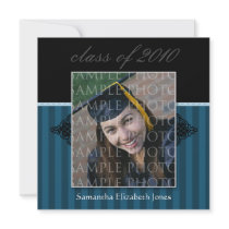 CUSTOM Classy SQUARE Graduation Invitation (teal)