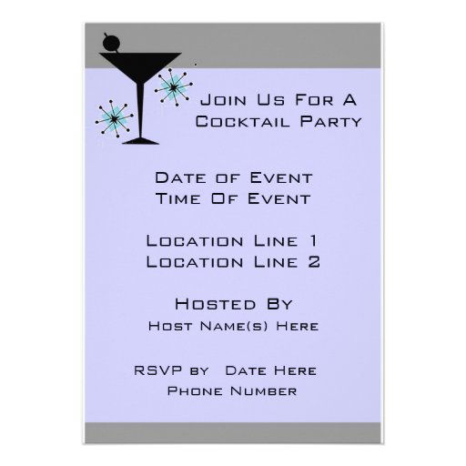 Custom Cocktail Party Invites