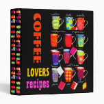 Custom Coffee Lover's Recipe Binder