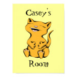 Custom Color and Text Wally Cat Laughing Poster posters