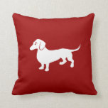 dachshund holiday pillow