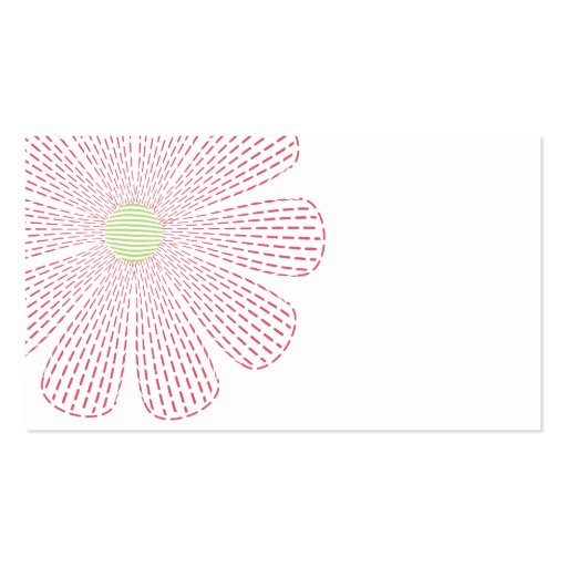 Custom color embroidery sewing stitches flowers business cards (back side)