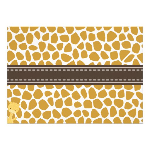 Custom Color Giraffe Baby Shower Invitations