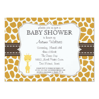 Giraffe Baby Shower Invitations amp; Announcements  Zazzle