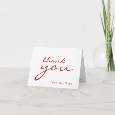 Custom color, thank you cards