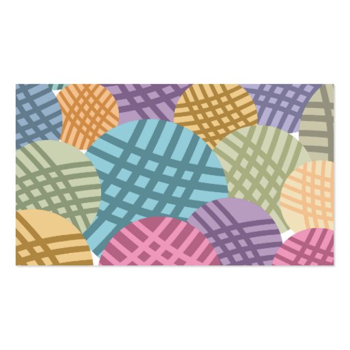 Custom color yarn knitting needles business card (back side)