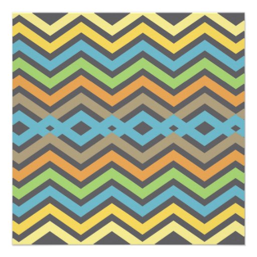 Custom colorful chevron shirt baby shower invitations