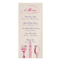 Custom Colors Menu invitations