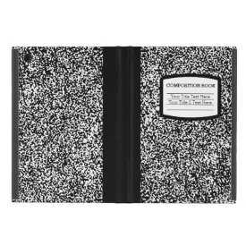 Custom Composition Book Black/White School/Teacher iPad Mini Cases