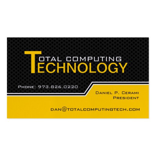Custom Computer Technician Business Card