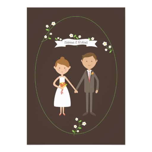 Custom Couple Portrait Illustration Wedding Custom Invite