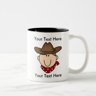 Custom Cowboy Brown Mug - Customizable mug