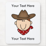Custom Cowboy Red Mousepad - Customizable