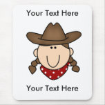 Custom Cowgirl Brown Mousepad - Customizable