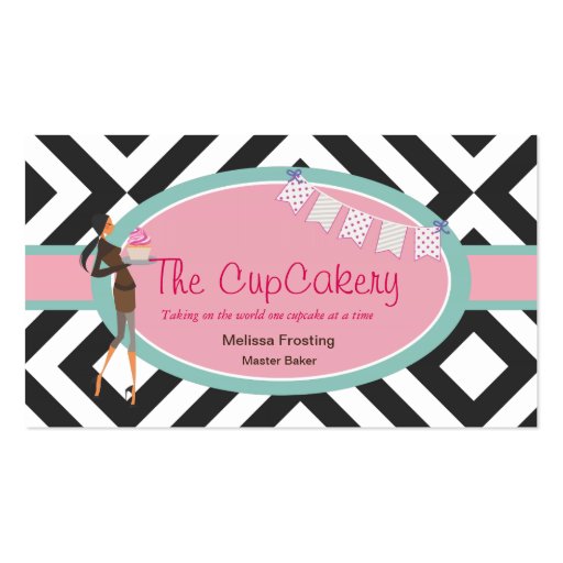 Custom Cupcake Bakery Business Cards (front side)