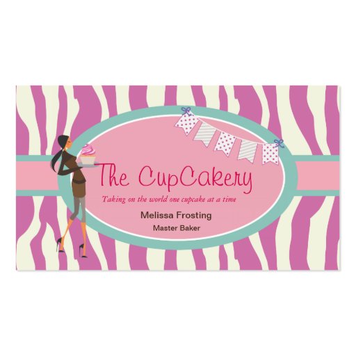 Custom Cupcake Bakery Business Cards (front side)