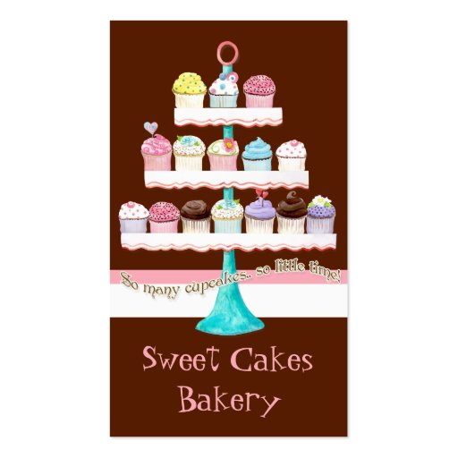 Custom Cupcake Sweet Shoppe Business Cards