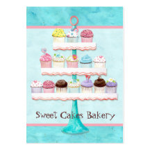 Custom Cupcake Sweet Shoppe Business Cards