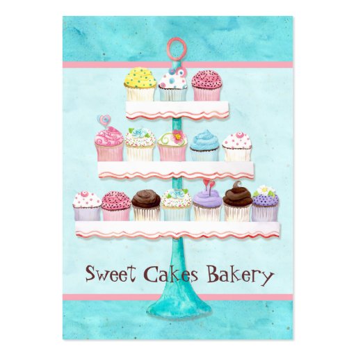 Custom Cupcake Sweet Shoppe Business Cards (front side)