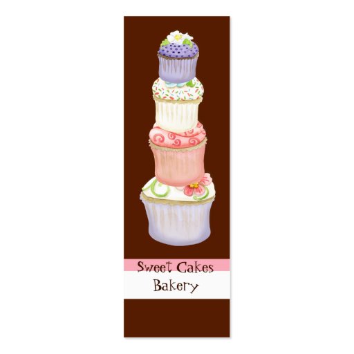 Custom Cupcake Sweet Shoppe Business Cards (front side)