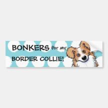 Custom Curious Border Collie Bumper Sticker