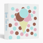 Custom Cute Ice Cream Cone Binder binders