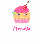 Custom Cute Kawaii Pink Couture Cupcake Character T-shirts