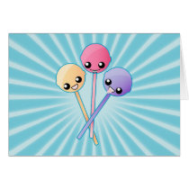 Custom Cute Lollipops Card