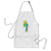 Custom Cute Parrot Cartoon Apron