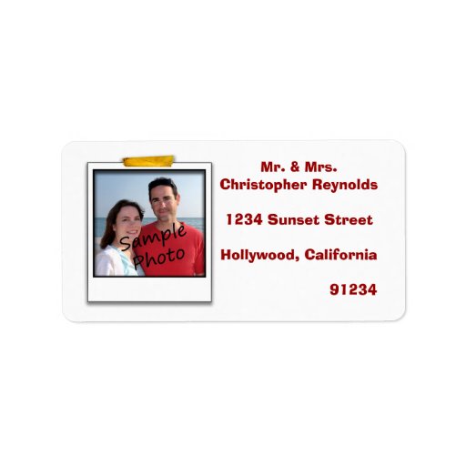 Custom Cute Photo Return Address Custom Address Labels