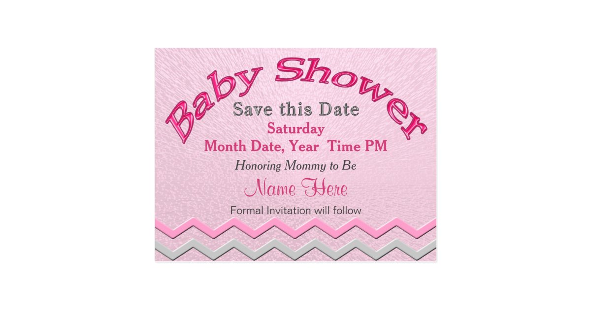 Custom Cute Save the Date for Baby Shower Cards Zazzle