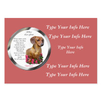 Custom Dachshund Profile Cards business cards by DogsByDezign Custom Dachshund Profile Cards business cards