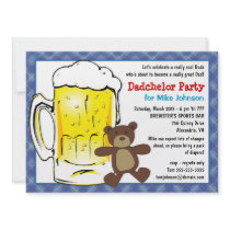 Custom Dadchelor Party Invitations - Diaper Keg