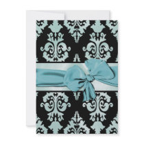 Custom Damask Wedding Rehearsal Dinner Invitation