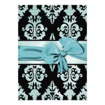 Custom Damask Wedding Rehearsal Dinner Invitation